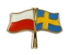 Flaga Polska - Szwecja, przypinka