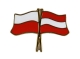 Flaga Polska - Austria, przypinka