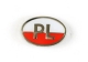 PL, przypinka