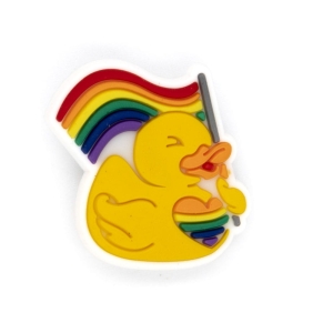 Kaczka LGBT przypinka do kroksów