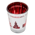 Kieliszek Lustrzany Warszawa widok od góry z czerwonym lustrzanym wnętrzem