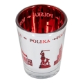 Kieliszek Lustrzany Warszawa z napisem Polska i symbolami stolicy