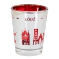 kieliszek lustrzany Łódź pamiątka z zabytkami miasta