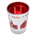 kieliszek pamiątkowy Szczecin Polska czerwone wnętrze