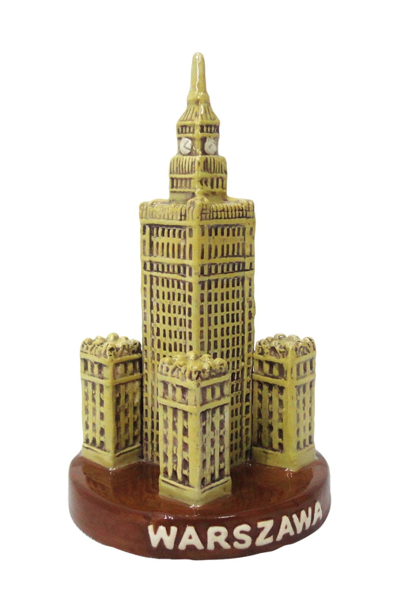 Ceramiczna statuetka Pałac Kultury Warszawa pamiątka z Polski