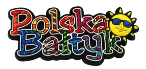 Magnes gumowy napis Polska Bałtyk