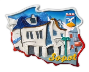 Magnes kontur Sopot krzywy dom