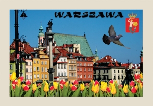 Pocztówka 3D Warszawa Plac Zamkowy