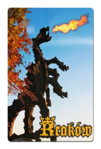 Magnes z efektem 3D Kraków Smok