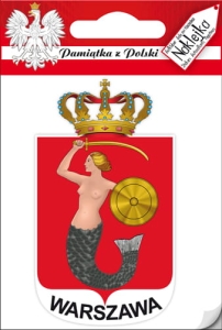 Naklejka pojedyncza - herb - Warszawa