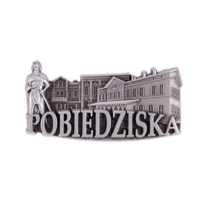 Magnes na lodówkę – panorama Pobiedziska, metalowy