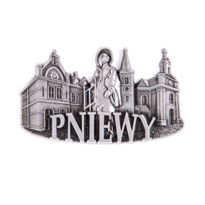 Magnes na lodówkę – panorama Pniewy, metalowy