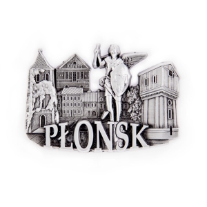 Magnes na lodówkę – panorama Płońsk, metalowy