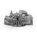 Magnes na lodówkę panorama Piła metalowy srebrny