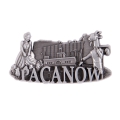 Magnes na lodówkę panorama Pacanów metalowy srebrny