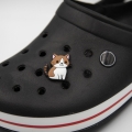 wpinka kotek brązowy aplikacja do butów crocs