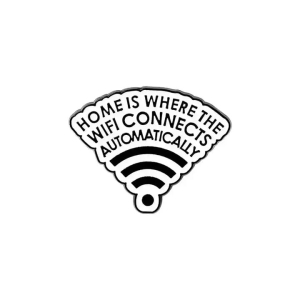 Przypinka metalowa, home, wifi