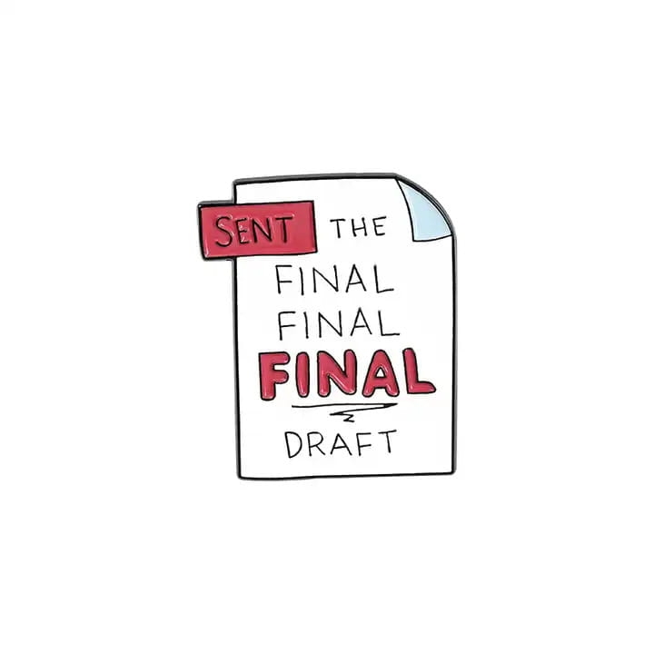 przypinka metalowa dla grafika Final draft
