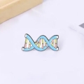 przypinka łańcuch DNA pin genetyka prezent dla naukowca