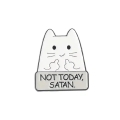 przypinka metalowa kot Not today Stan