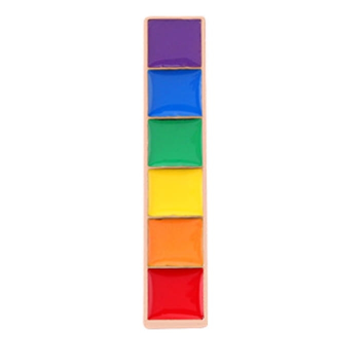 Metalowa przypinka LGBT tęczowa flaga Pride pionowa