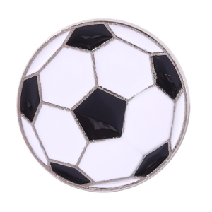 Metalowa przypinka, piłka do nogi