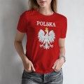 koszulka damska Polska orzeł na modelce stylizacja