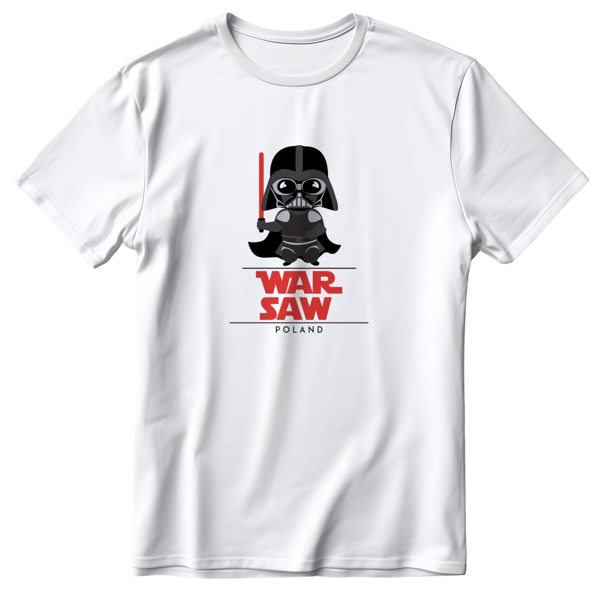 Koszulka dziecięca Warszawa Vader Warsaw Poland biała
