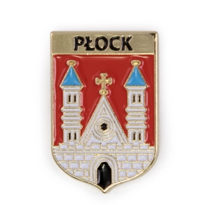 Herb Płock metalowa przypinka