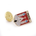 przypinka herb Płock metalowa z zapięciem pin widok z boku