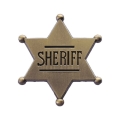 przypinka metalowa sheriff odznaka sześcioramienna gwiazda