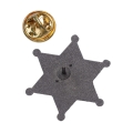 przypinka sheriff tył zapięcie pin metalowy
