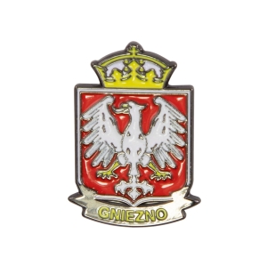 Przypinka – Herb Gniezno metalowa