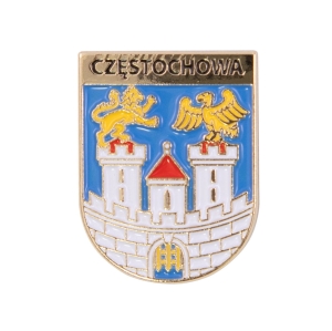 Przypinka – Herb Częstochowa metalowa