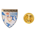 przypinka herb Koszalin z zapięciem pin
