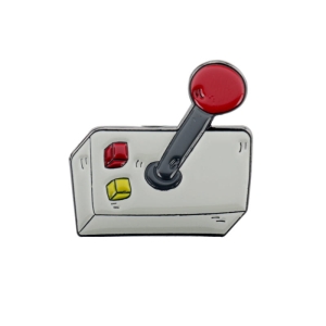 Metalowa przypinka dla gracza joystick