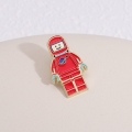 przypinka metalowa lego kosmonauta czerwony prezentacja