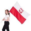 Polska flaga z tunelem 112x70 cm bandera na drążku