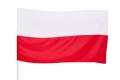 Flaga Polski z tunelem 150x90 cm na drzewcu