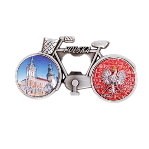 Bicycle fridge magnet with bottle opener – Szprotawa town hall