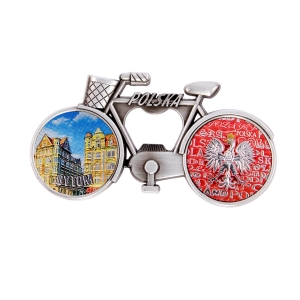 Bicycle fridge magnet & bottle opener Bytom – 108 x 60 mm