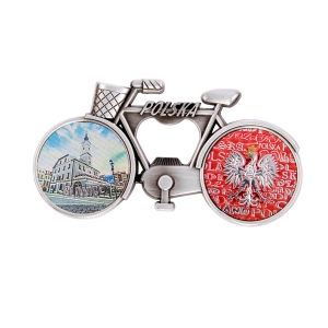 Bicycle fridge magnet with bottle opener – Gliwice