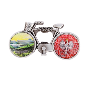 Bicycle fridge magnet with bottle opener – Katowice