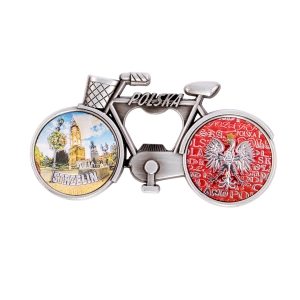Fridge magnet with bottle opener – bicycle – Strzelin