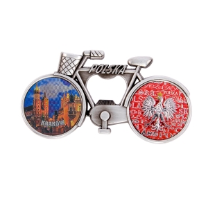 Bicycle bottle opener fridge magnet – Kraków St Mary's Church