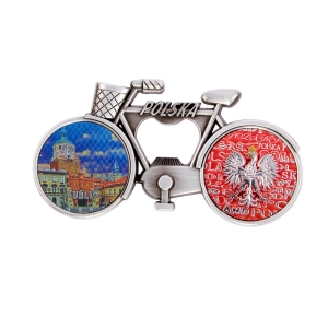 Bicycle bottle opener fridge magnet – Lublin Kraków Gate