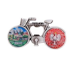 Bicycle fridge magnet with bottle opener – Opatów
