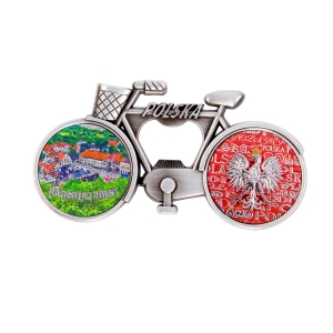 Bicycle fridge magnet with bottle opener – Kazimierz Dolny market