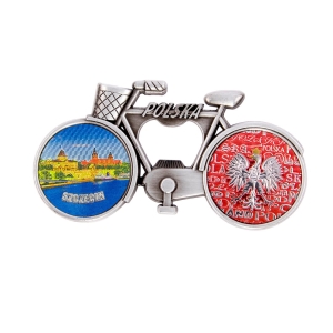 Bicycle fridge magnet with bottle opener – Szczecin