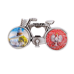 Wieluń Bicycle Fridge Magnet with Bottle Opener